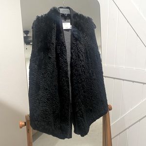 Vince Rabbit Fur Vest - Size Small